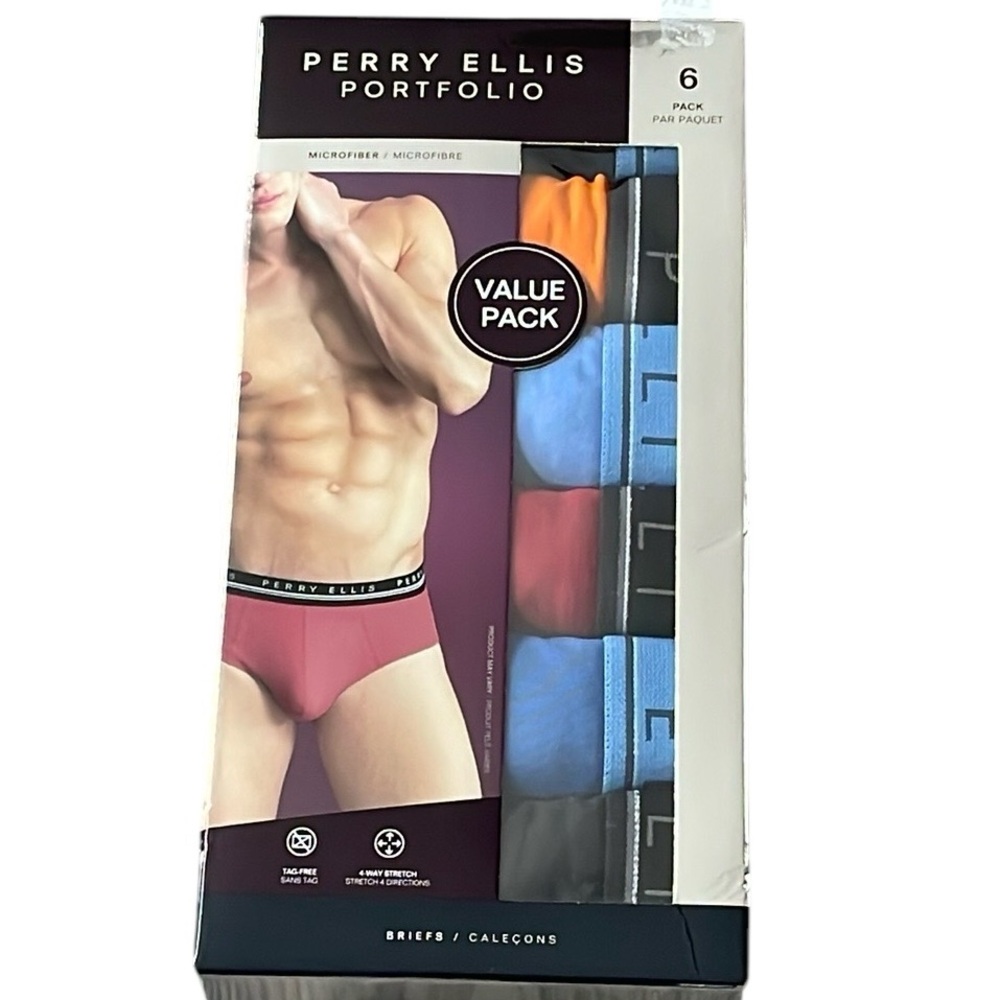 Perry Ellis Portfolio - Men’s 6-pack Microfibre Briefs